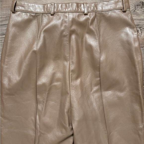 Escada Margaretha Ley Vintage NWT High Waisted 100% Lamb Leather Pants - Picture 9 of 9
